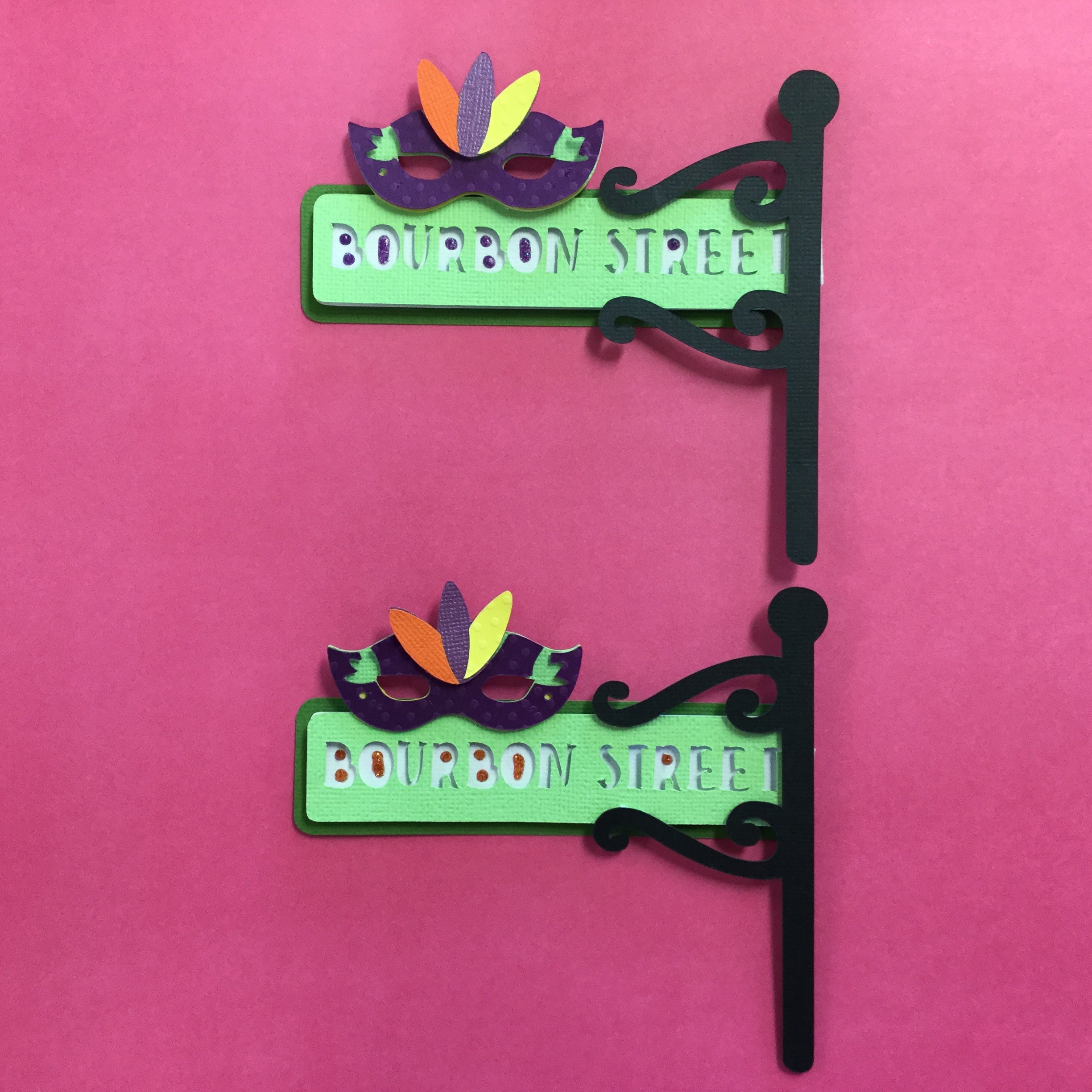 0108DC6D-377E-4EA1-9DBF-CE6D9A8E1FDA BOURBON STREET SIGN Travel Scrapbook Die Cuts - Image 1