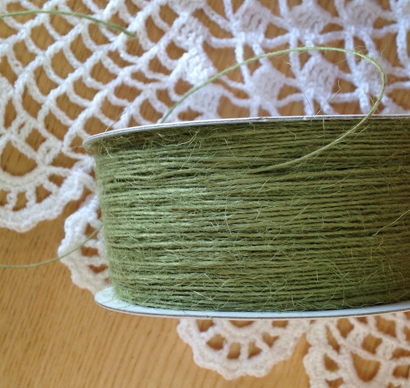 011 Creative Impressions Jute Twine String DARK GREEN 4 yards - Image 1