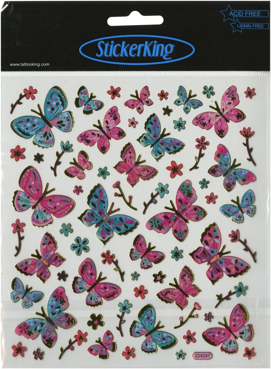 01943CC1-4282-4C10-B50B-81B6512229BD Sticker King PINK & AQUA Foil Stickers 31pc - Image 1