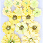 Little Birdie RENAE SUNSHINE Handmade Flowers 27pc