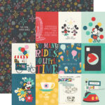 Simple Stories Say Cheese Happiest Place 3X4 ELEMENTS 12”X12” Scrapbook Paper