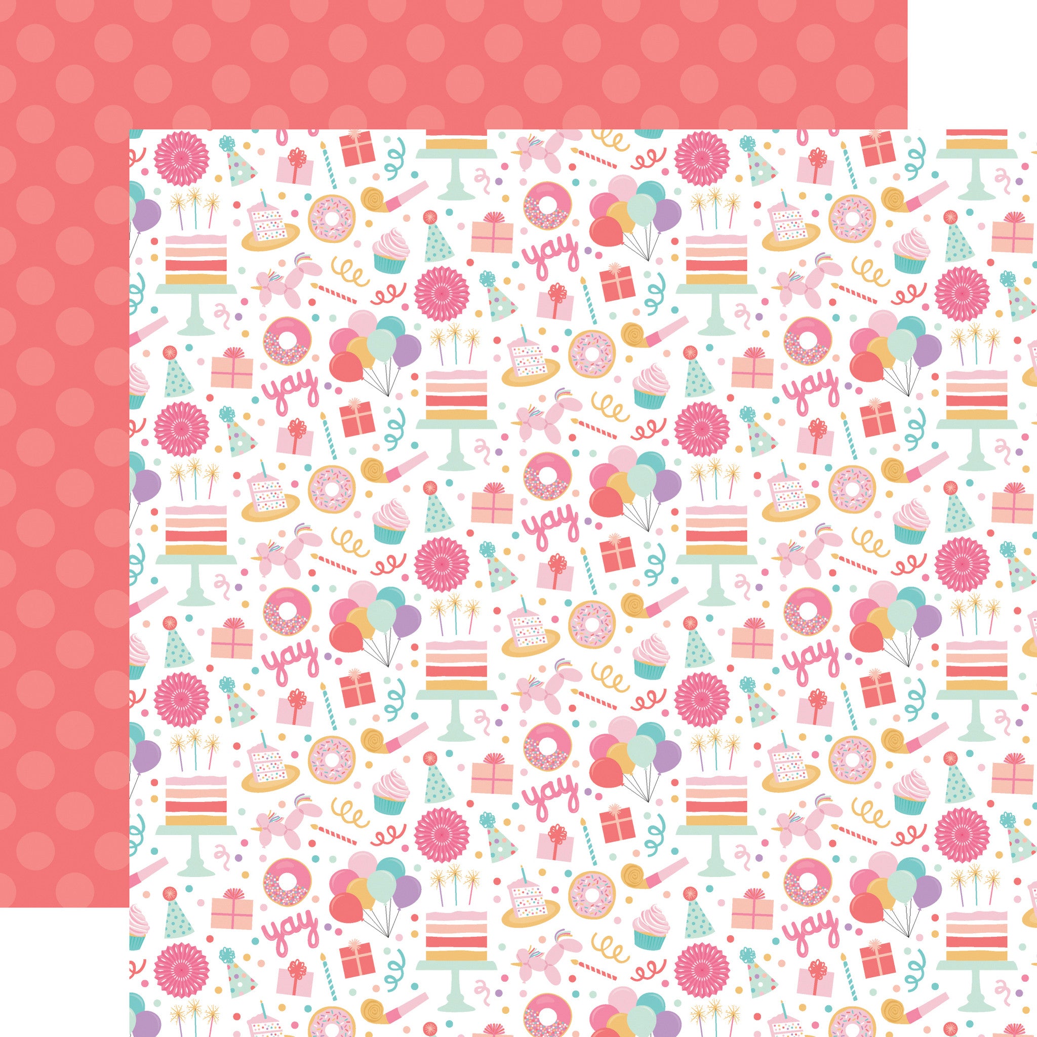 04C6939C-4A43-4859-8FB0-4C43F0EBA5CA Echo Park It’s Your BIRTHDAY GIRL FUN 12"X12" Scrapbook Paper - Image 1