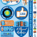 Reminisce Signature Series FAMILY VACATION Diecut Stickers 16pc