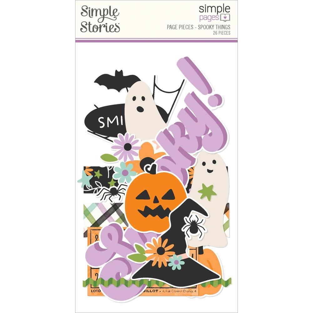 05A2CFF0-472A-4013-A2F7-E4263353B997 Simple Stories SPOOKY THINGS PAGE PIECES Diecuts 26pc - Image 1