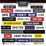Scrapbook Customs CHEERLEADING WORDBITS Sport Stickers 25pc