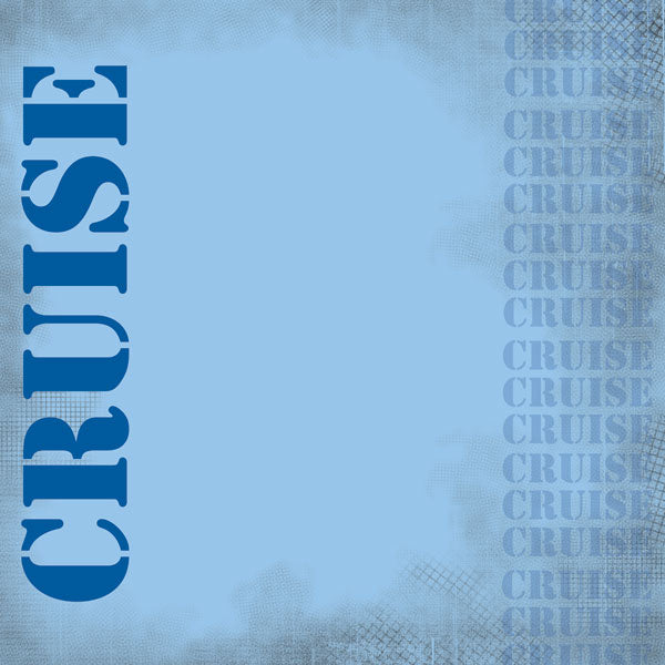 05B9E4A8-2200-4515-BDF8-745EC6E85262 CRUISE ON LEFT 12"X12" Scrapbook Travel Beach Paper - Image 1