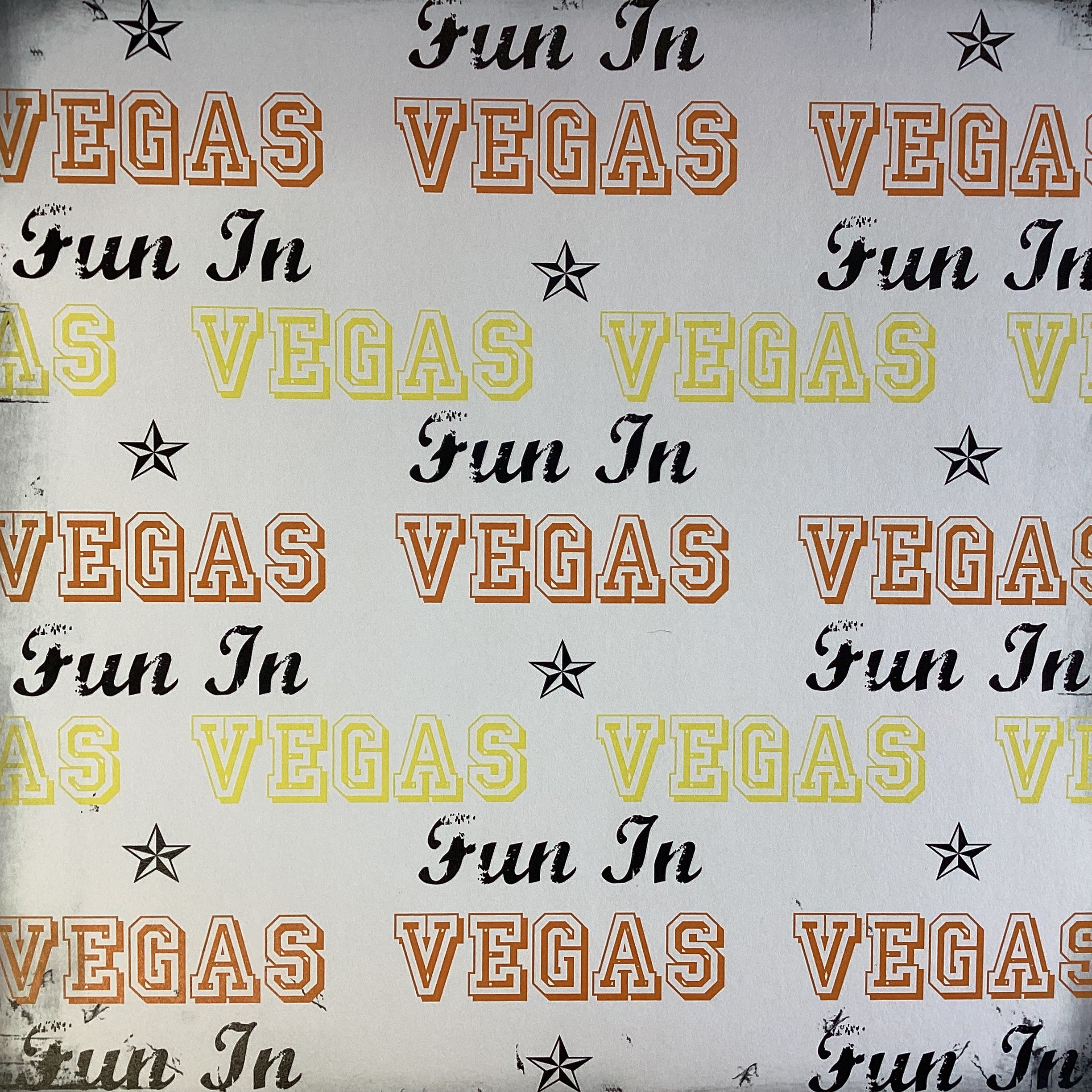 05DE4402-5A02-4069-B801-41A9514BC868 Grungy Grid FUN IN VEGAS 12"X12" LasVegas Scrapbook Paper - Image 1