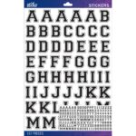 Sticko BLACK VARSITY LARGE Alphabet Stickers 167pc