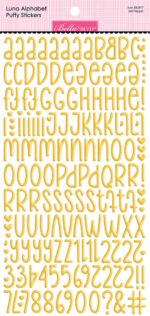 Bella Blvd LUNA ALPHABET Puffy Stickers Letters Numbers