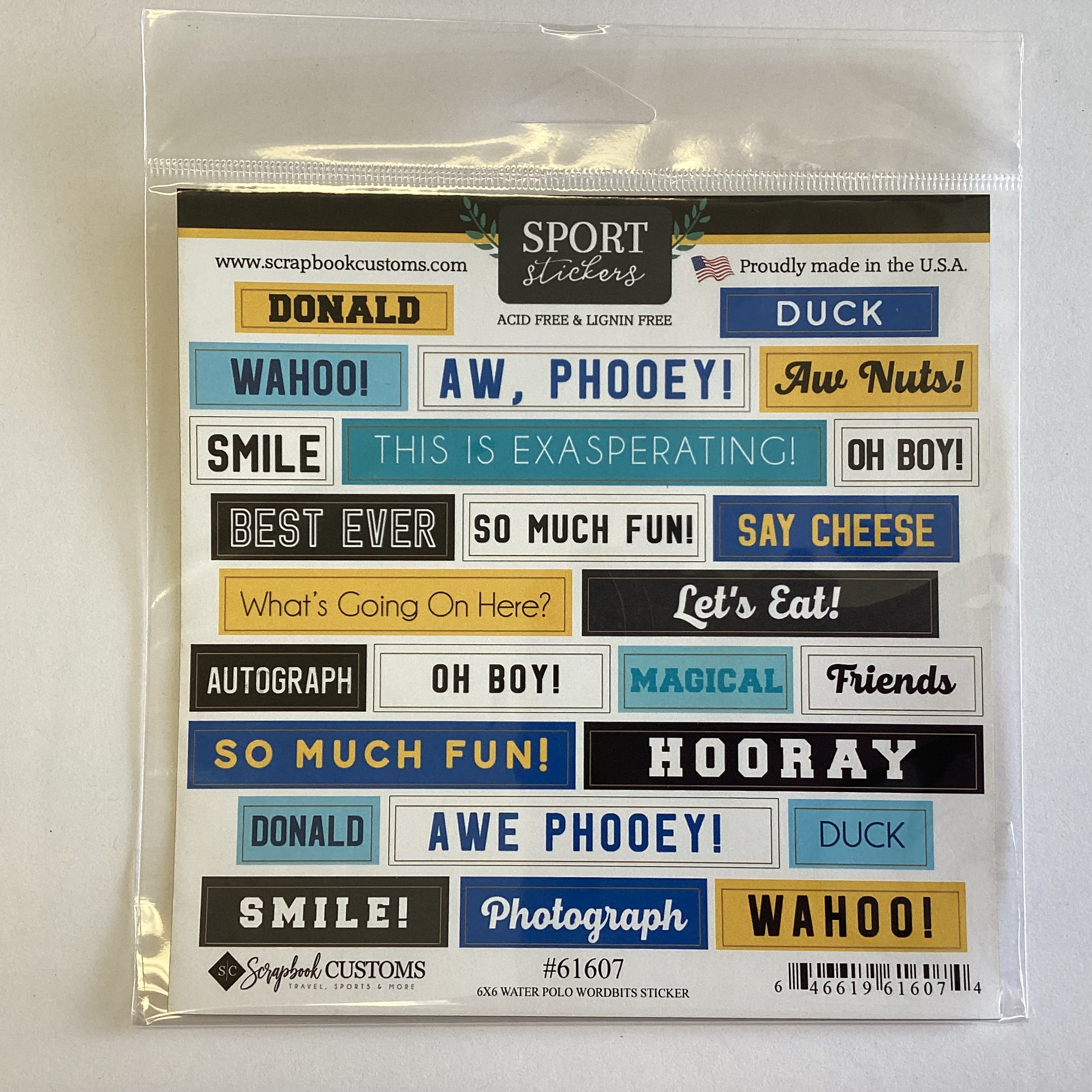 09EE517A-433E-4238-ABF4-F10BF2E9D891 Magical Stickers DONALD DUCK WORDBITS Stickers 25pc - Image 1