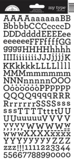 Doodlebug MY TYPE BEETLE BLACK Alphabet Stickers