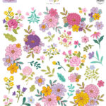 Pinkfresh Paige Evans LOVELY LANE Floral Ephemera 38pc