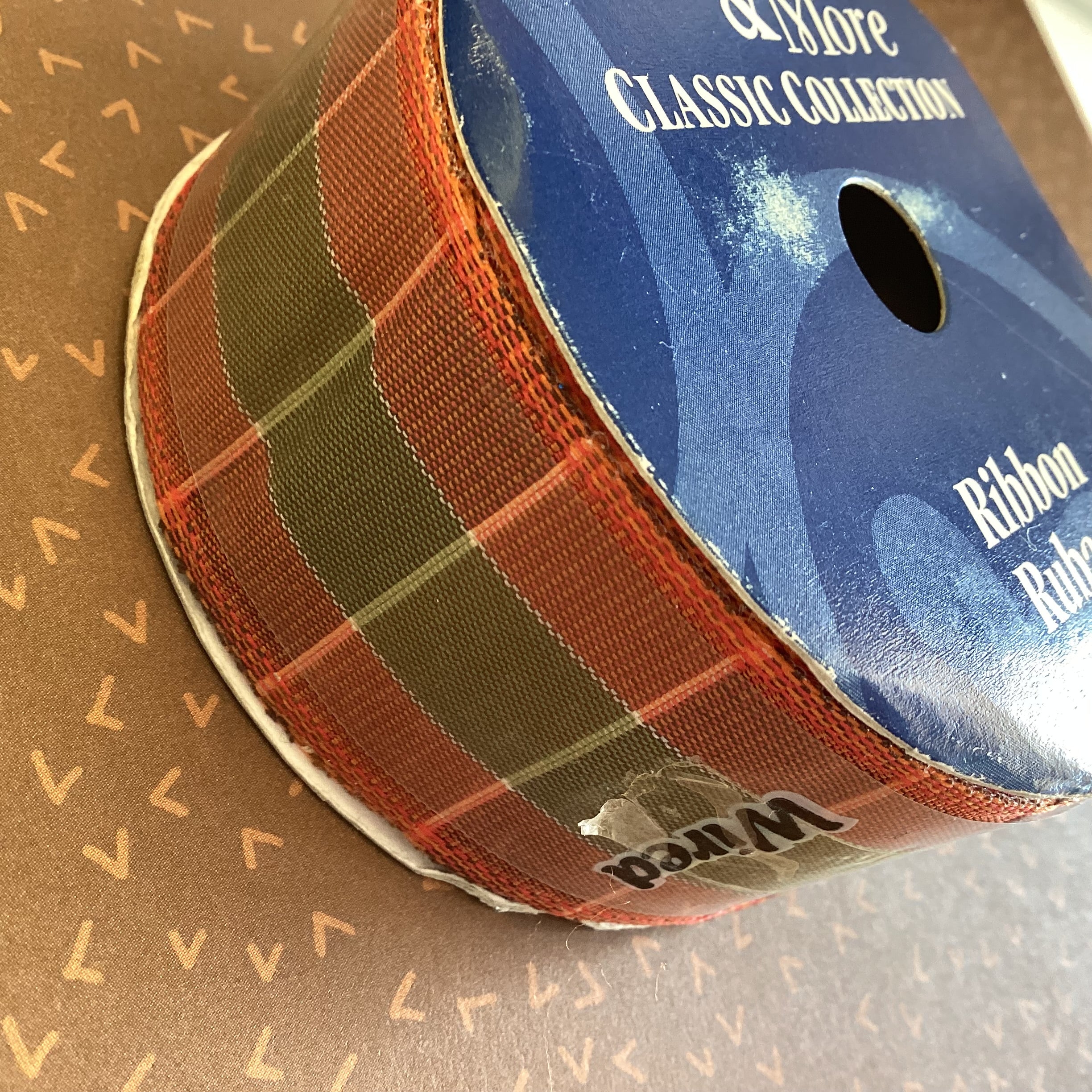 0B6162E0-9853-43C6-A477-B847F6DB0DDF Home & More WIRED PLAID Harvest Ribbon - Image 1