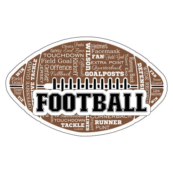 0C049433-AD60-4BA8-B652-8C07DD5B27E2 Scrapbook Customs FOOTBALL COLLAGE LASER 3D Diecut - Image 1