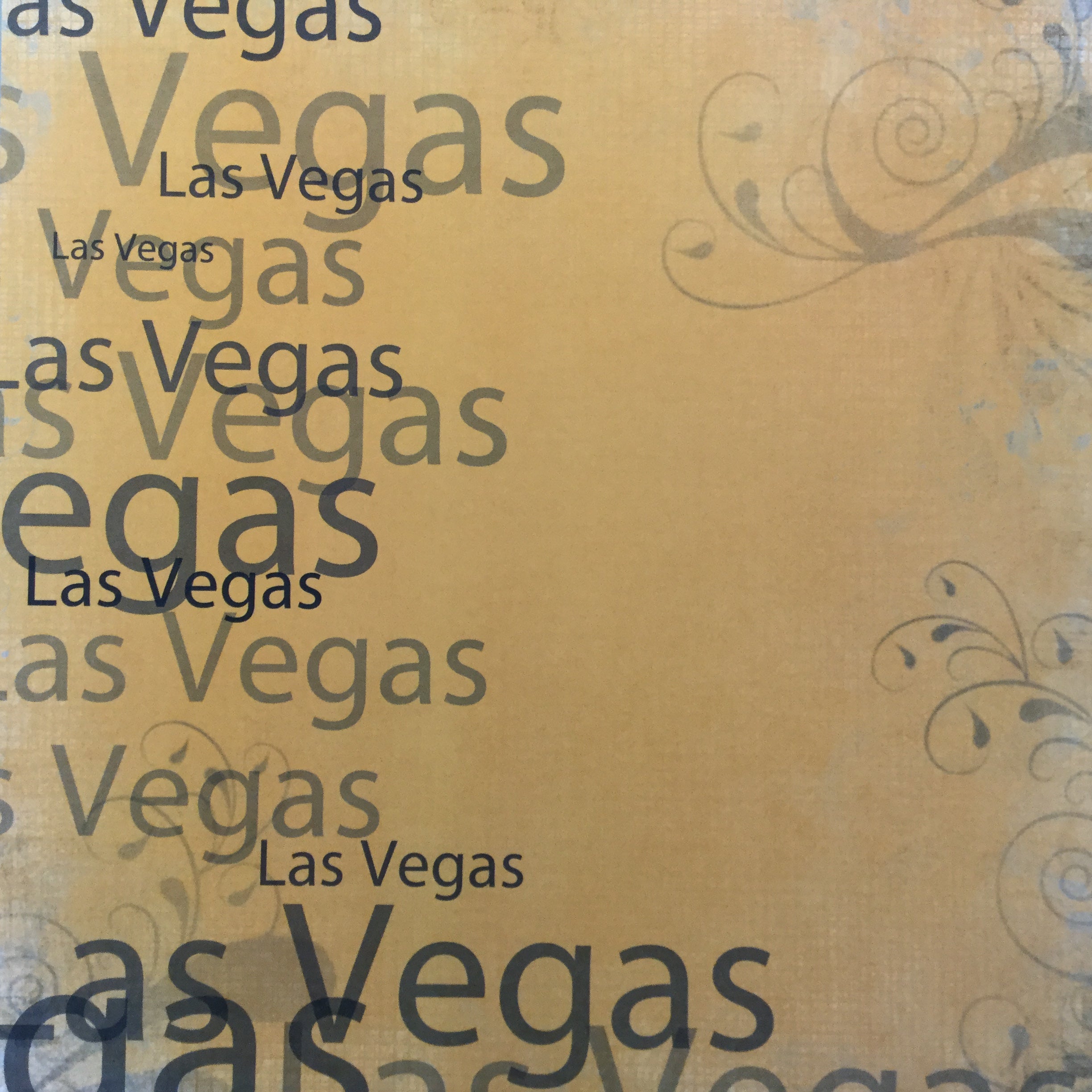 0C635D92-09C1-43B9-AB34-AF5B28502D77 LAS VEGAS School Grunge Orange 12"X12" Custom Travel Paper Sheet LV - Image 1