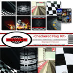Reminisce CHECKERED FLAG 12"X12" Scrapbook Kit 9pc