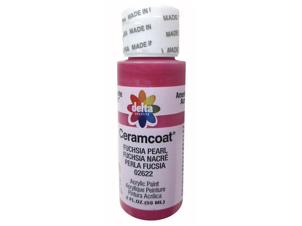 0DC96748-6C1C-4A62-9365-BFB517C5A8C0 Delta Ceramcoat FUCHSIA PEARL Acrylic Paint 2oz - Image 1