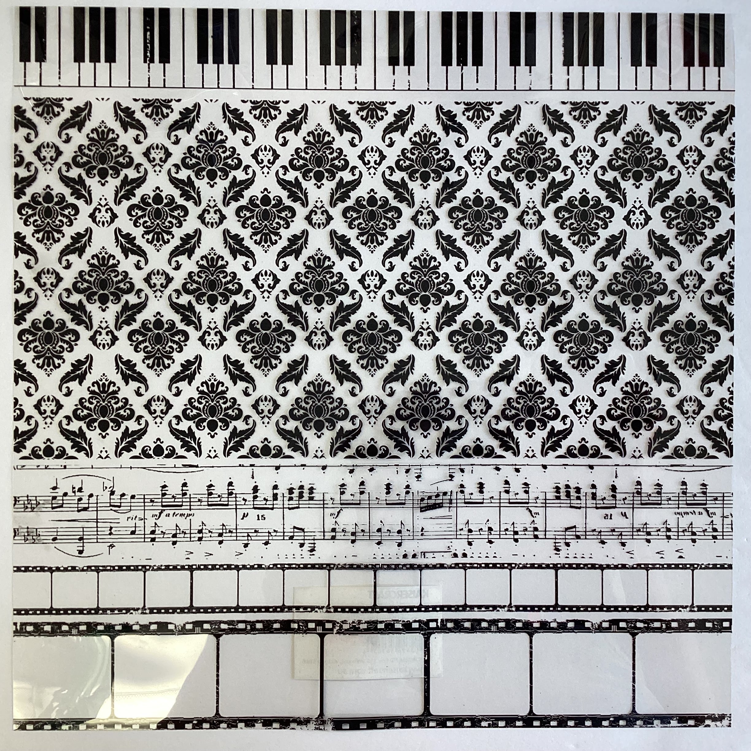 0E4A1684-ED92-48A4-9E19-AB591175FAA9 Kaisercraft VELVET ENSEMBLE THEATRE Transparency 12"X12" Clear - Image 1
