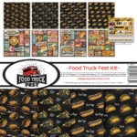 Reminisce FOOD TRUCK FEST 12"X12" Scrapbook Kit 9pc