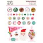 Simple Stories HARD CANDY CHRISTMAS Decorative Brads 32pc