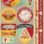 Reminisce Signature Series FAST FOOD Diecut Stickers 16pc