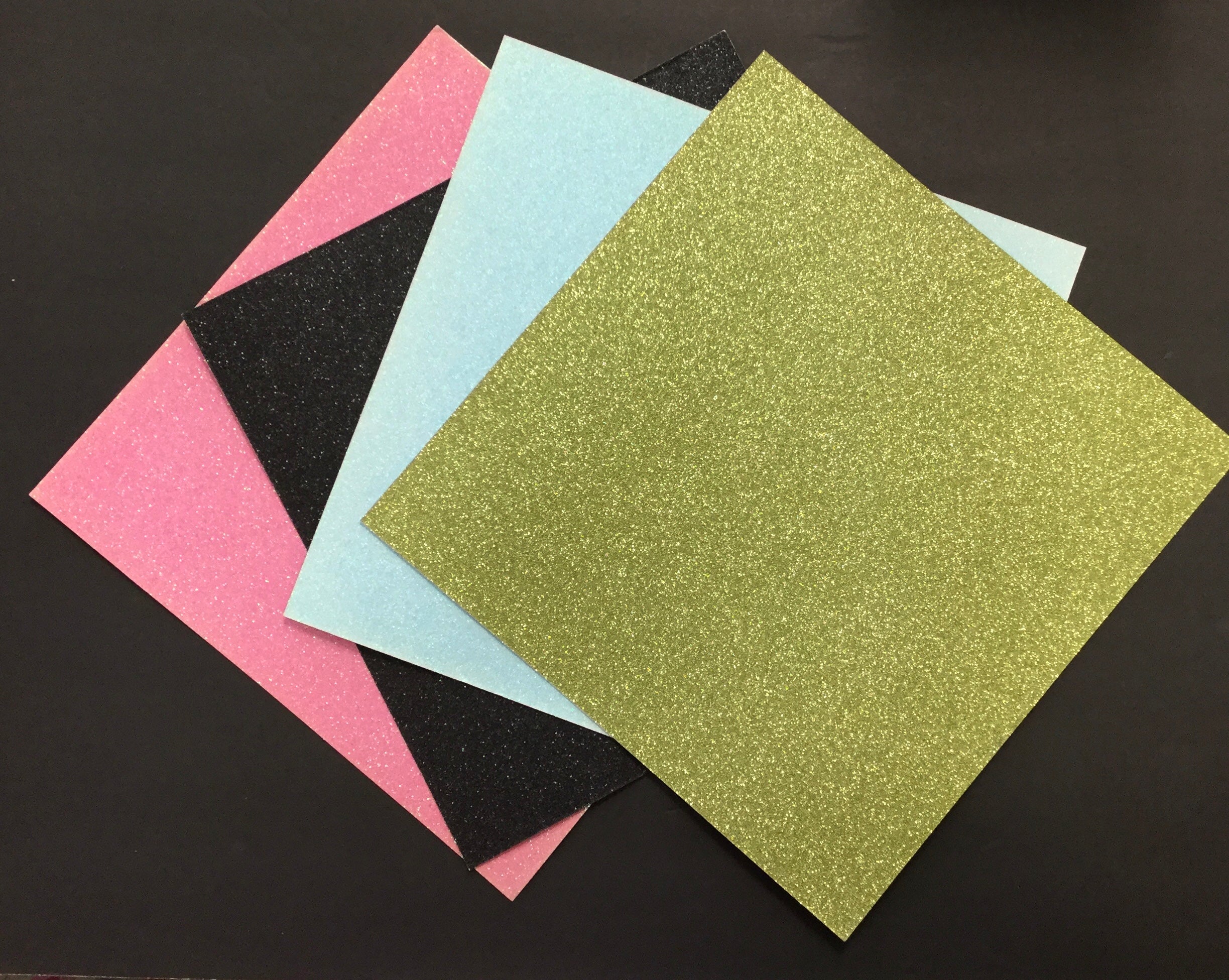 0F5B9884-505E-4099-AA53-EDC5CB55CFC5 12X12 American Crafts GLITTER Cardstock Paper 4pc - Image 1