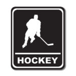 Scrapbook Customs HOCKEY SIGN Laser DieCut Embellishment