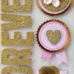 Little Birdie LOVE FOREVER GLITTER Stickers Handmade Embellishments 11pc