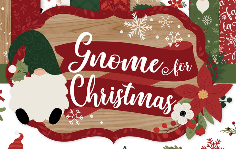 11BF97F5-A9CD-4A9F-925C-6530A8943052 Echo Park GNOME FOR CHRISTMAS 12"X12" Scrapbook Paper - Image 1