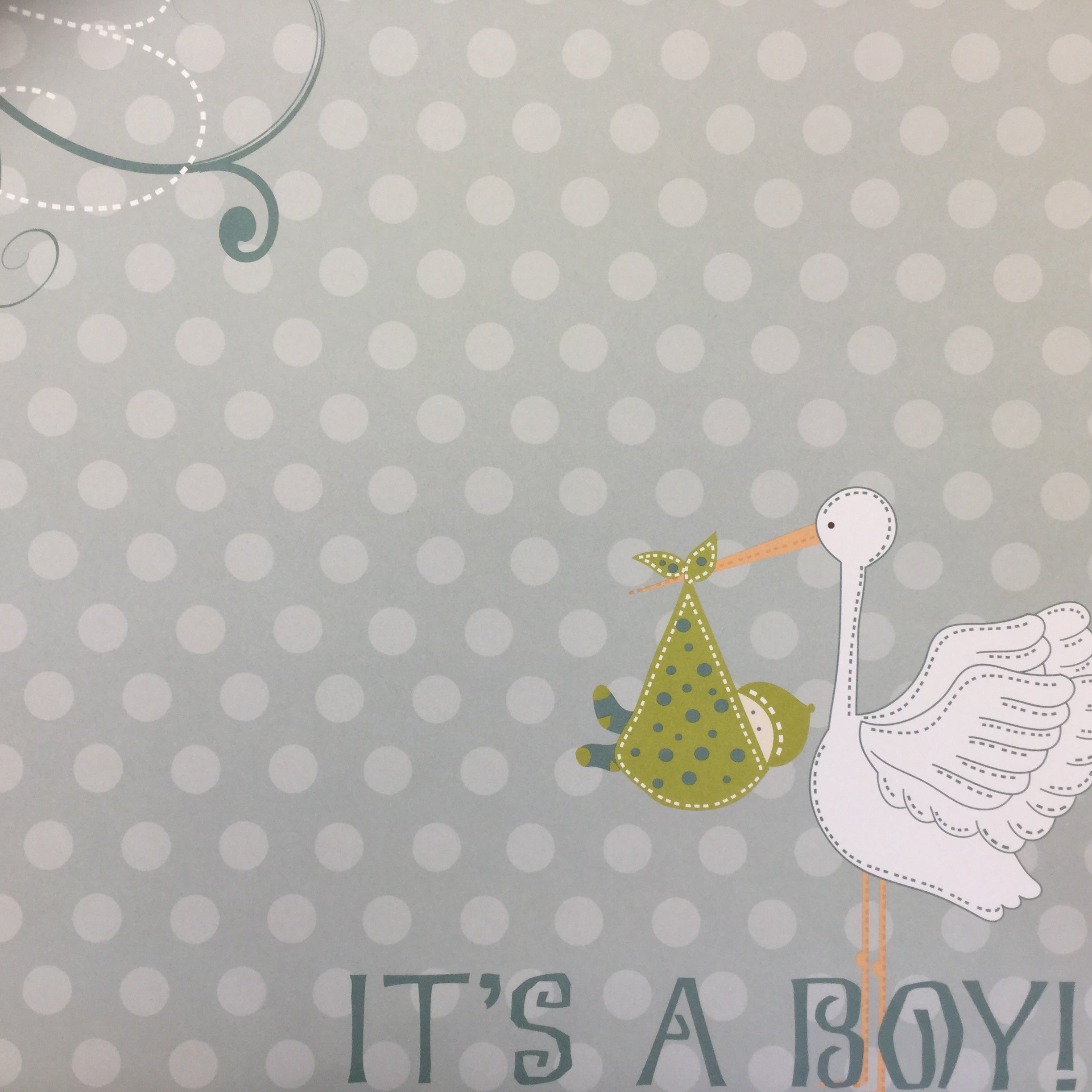 11FDEA36-2319-4631-B74D-91F802568754 Moxxie Special Delivery NEW ARRIVAL BOY 12X12 Scrapbook Paper - Image 1