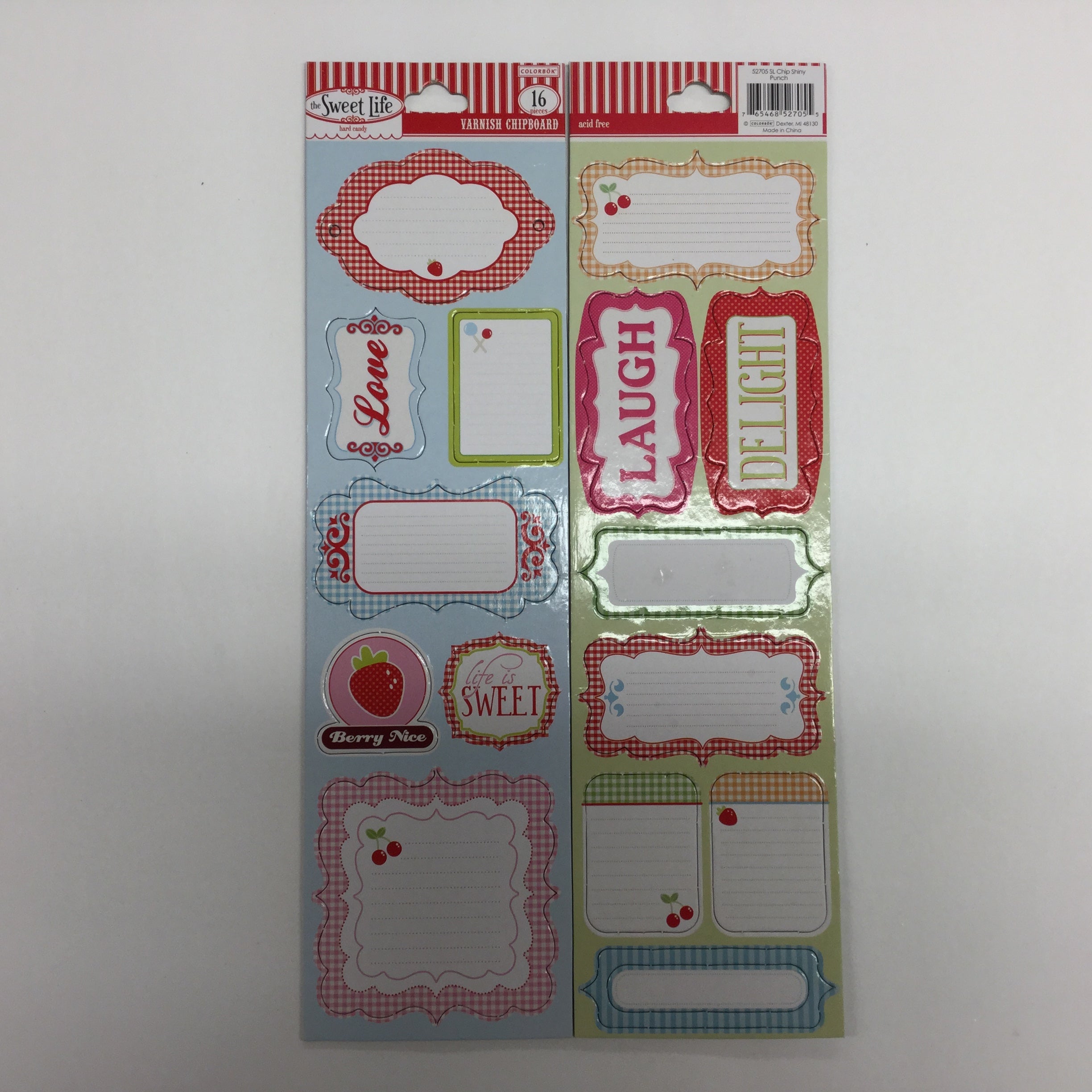 1296A7C3-5812-4708-975F-26E8BD38C1D2 Colorbok THE SWEET LIFE Foil Chip Shiny Punch 16pc - Image 1