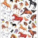 Sticker King THOROUGHBRED HORSES Foil Stickers 30pc
