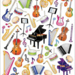 Sticker King ORCHESTRA INSTRUMENTS Foil Stickers 50pc