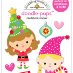 Doodlebug Doodle-Pops Oh What Fun PLAYFUL PIXIES 3D Stickers