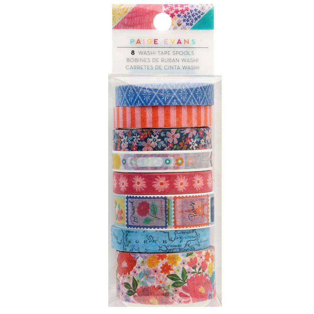 13254106-1863-444F-8BA3-ABD5CE85AA87 Paige Evans ADVENTUROUS Washi Tape 8pc - Image 1
