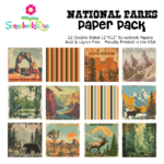 Scrapbooksrus NATIONAL PARKS PACK 12pc 12"X12" Scrapbook Paper