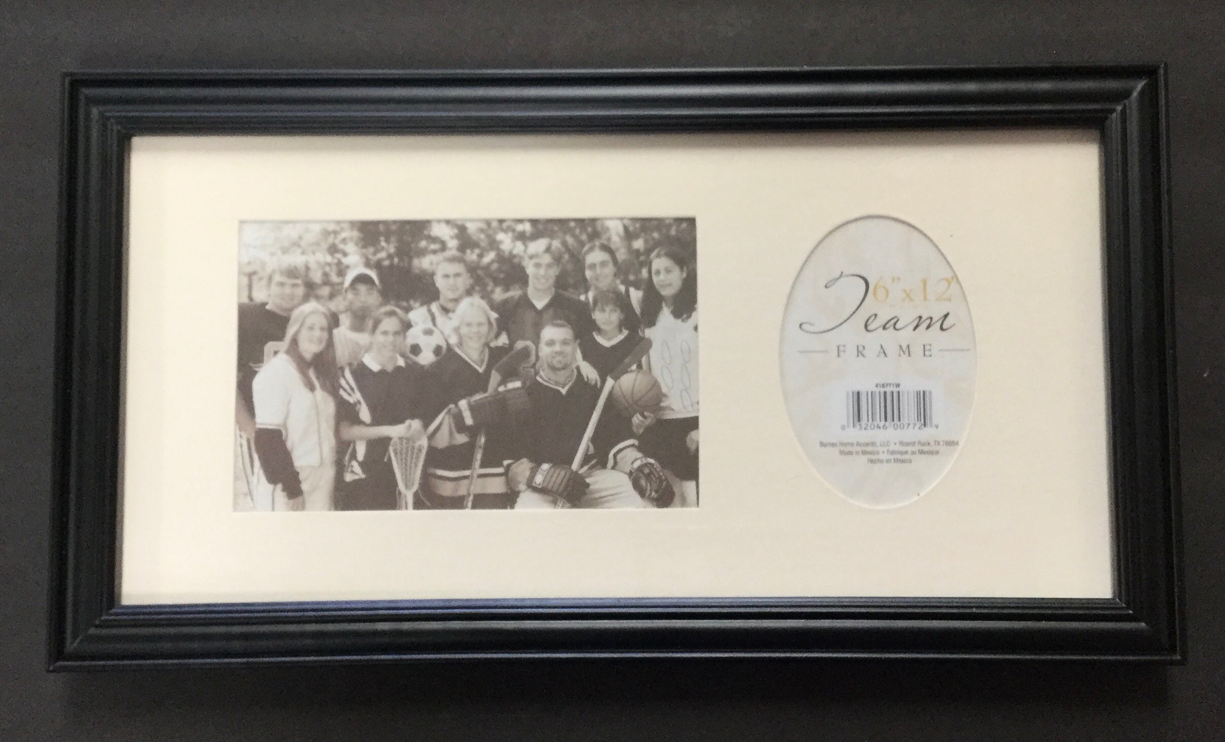 14045FEA-AEEA-4EB3-B6E7-E451B67C72A3 Burnes Home Accents 6”x12” TEAM FRAME - Image 1