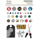 Simple Stories SAY CHEESE GALAXY DECORATIVE BRADS 31pc