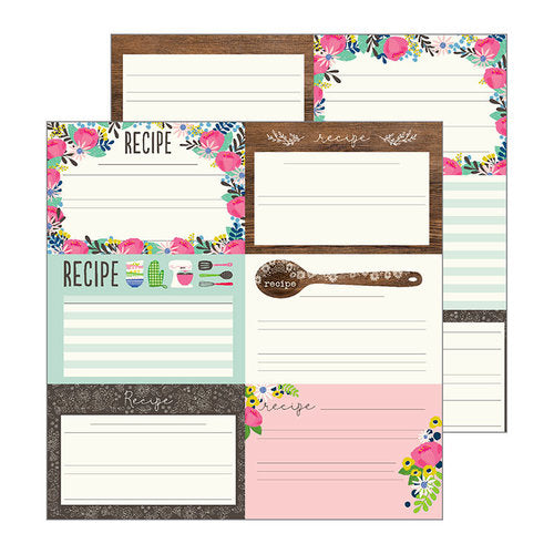18B35C5F-9939-4490-A601-D50A00CA7C2D Jen Hadfield My Bright Life RECIPES 12"X12" Scrapbook Paper - Image 1
