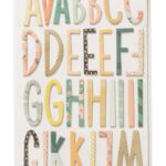 Thickers Crate Paper Wonder TRINKET Patterned Chipboard Letter Stickers