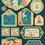 Graphic 45 CAFE PARISIAN Chipboard Stickers 25pc
