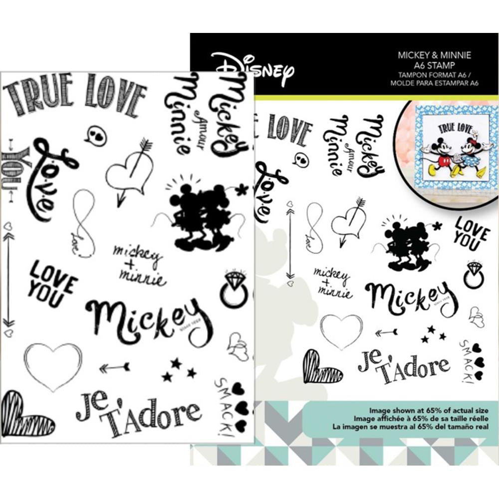 1B236EC8-1972-46F0-A8AF-AA7C862D8E20 Disney MICKEY & MINNIE A6 Clear Acrylic Stamp - Image 1
