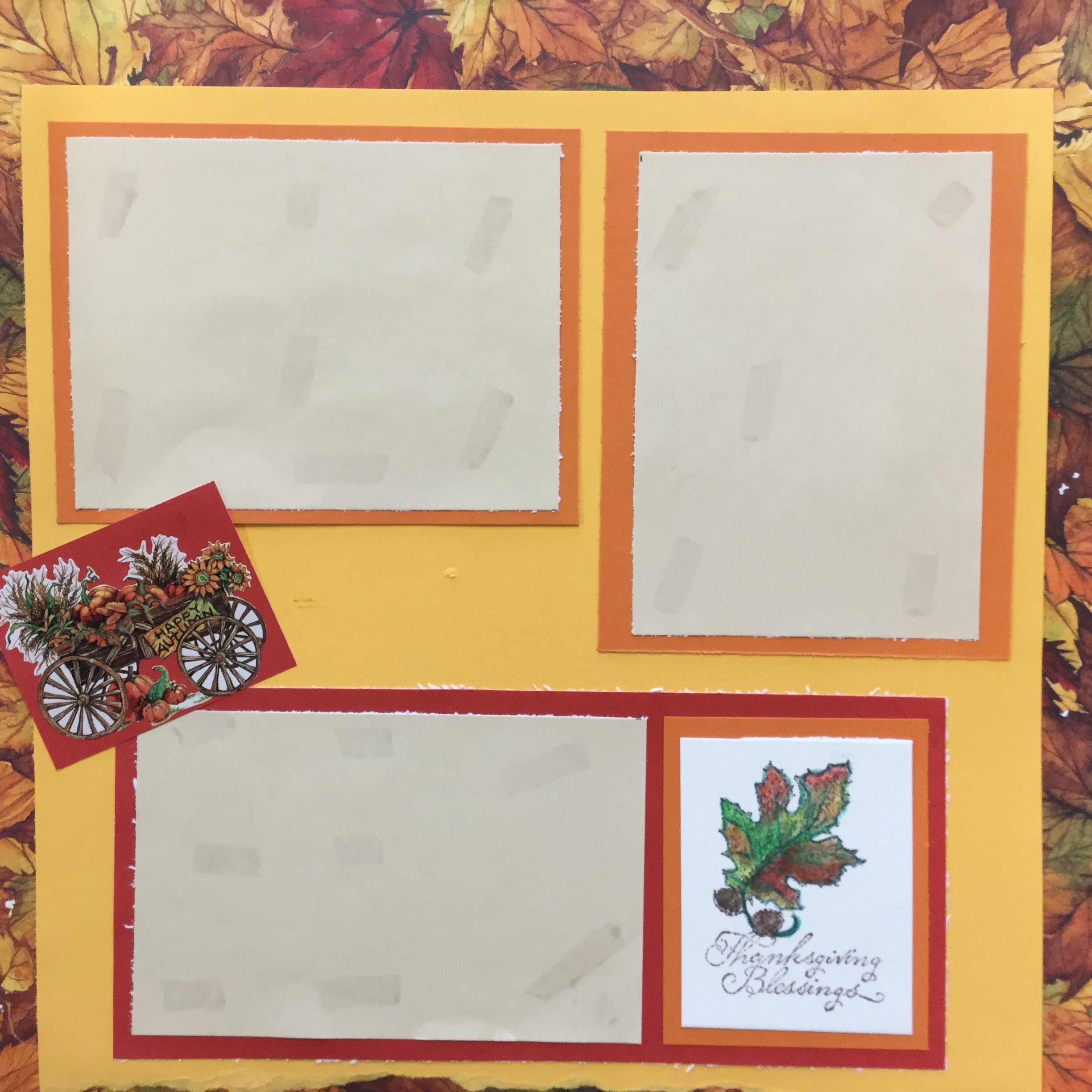 1BF0F34D-CCB1-462F-A173-73A17A07D7BA Premade Page THANKSGIVING BLESSINGS (2) 12X12 Scrapbook @Scrapbooksrus - Image 1