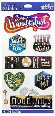 1DDF9082-EF3D-4462-9128-E29E4D0F2FE0 Ek Success WANDERLUST Sticko Stickers 8pc - Image 1