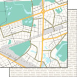 Scrapbook Customs MAP MEMORIES 12”X12” Scrapbook Paper
