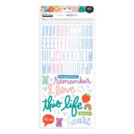 Thickers Shimelle LIVE THE DREAM Foil Foam Phrase Stickers