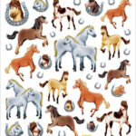 Sticker King HORSES & HORSESHOES Glitter Stickers 30pc