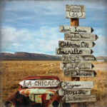Scrapbook Customs ROUTE 66 SIGN 12X12 Scrapbook Paper