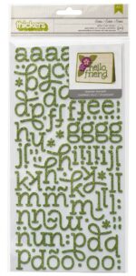 Thickers ECLAIR Cucumber Glitter Foam Letter Stickers