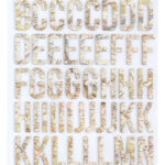 Thickers Abroad EVERYWHERE MAP Chipboard Letter Stickers